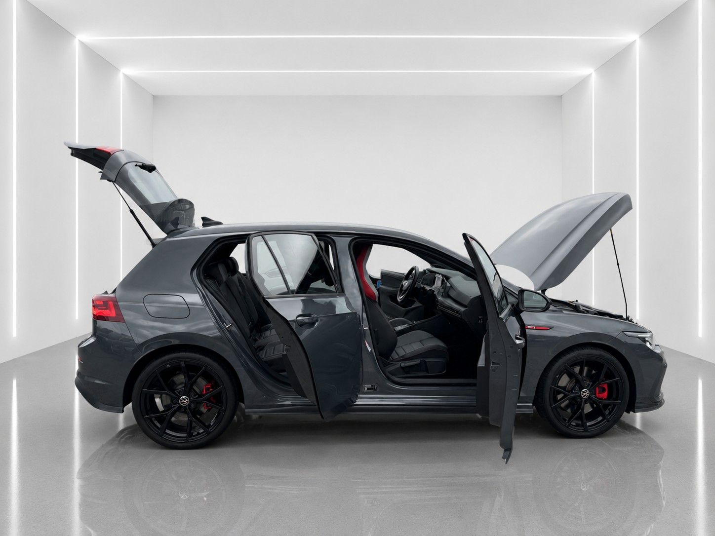 Fahrzeugabbildung Volkswagen Golf VIII Lim. GTI*Black Style*Leder*Memory*H&K* - mit KI generiert/bearbeitet