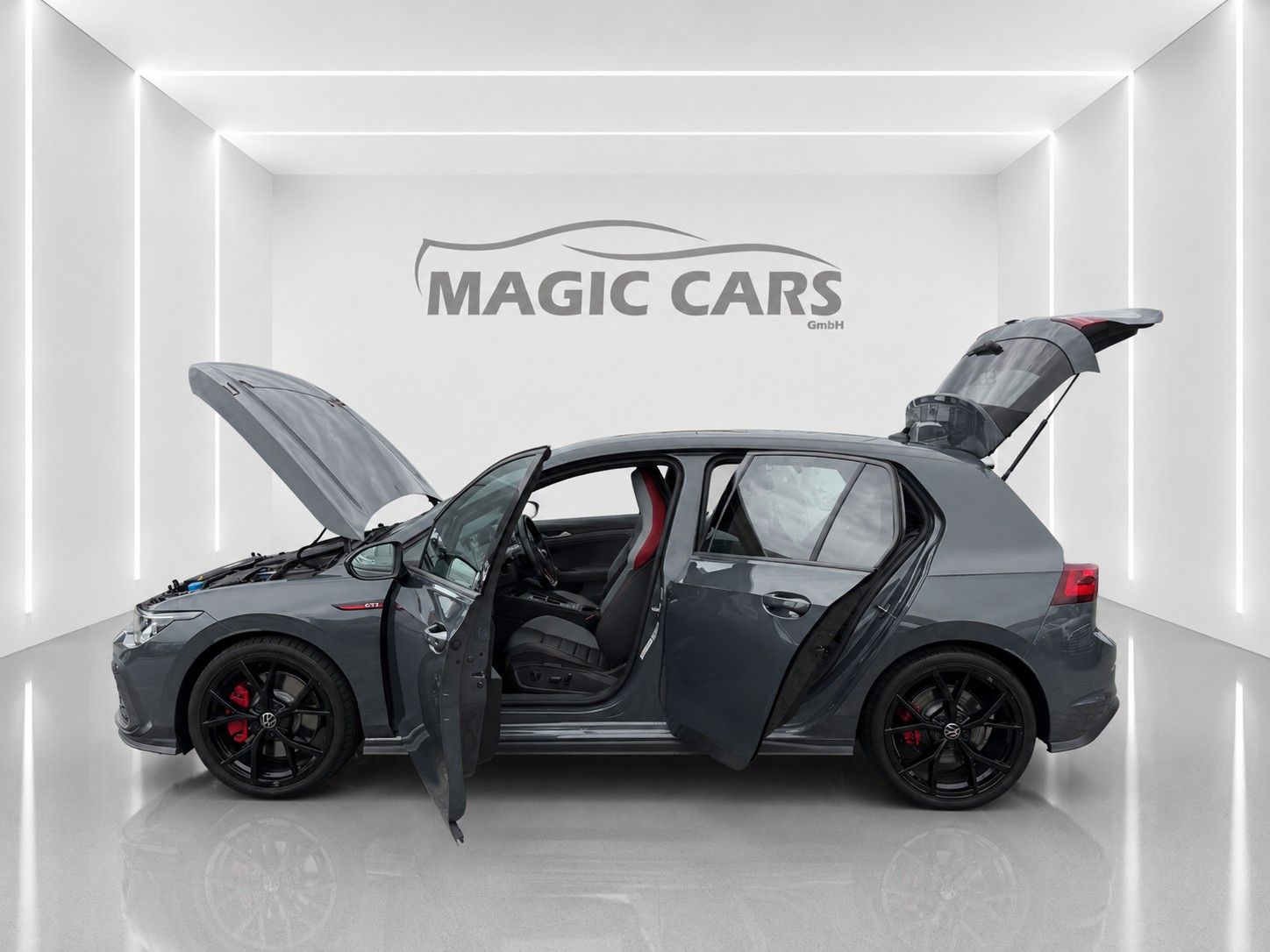 Fahrzeugabbildung Volkswagen Golf VIII Lim. GTI*Black Style*Leder*Memory*H&K* - mit KI generiert/bearbeitet