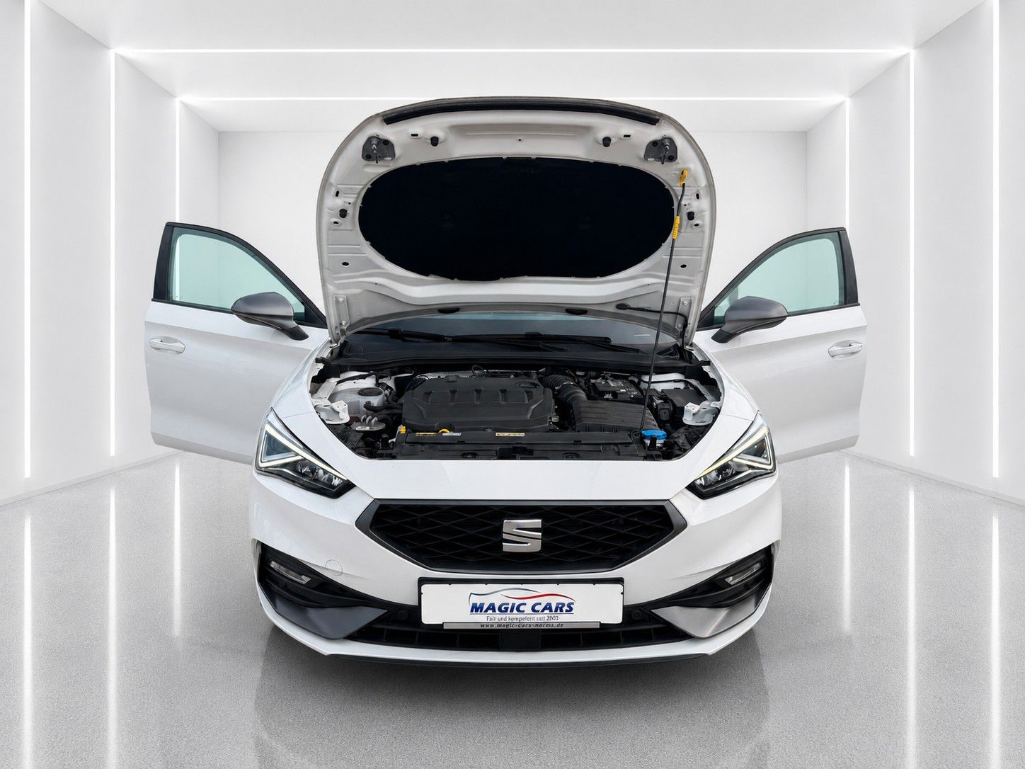 Fahrzeugabbildung SEAT Leon FR 2.0 TDI*Pano-Dach*Beats*DAB*Leder*Memory - mit KI generiert/bearbeitet