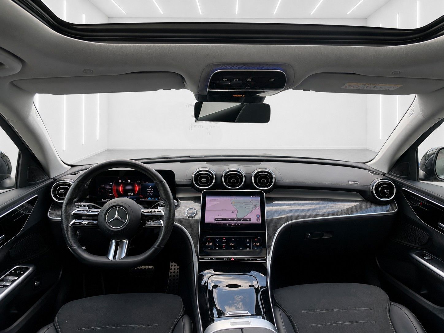 Fahrzeugabbildung Mercedes-Benz C 220 d T 9G-TRONIC AMG Line *LED*Pano*19Zoll* - mit KI generiert/bearbeitet