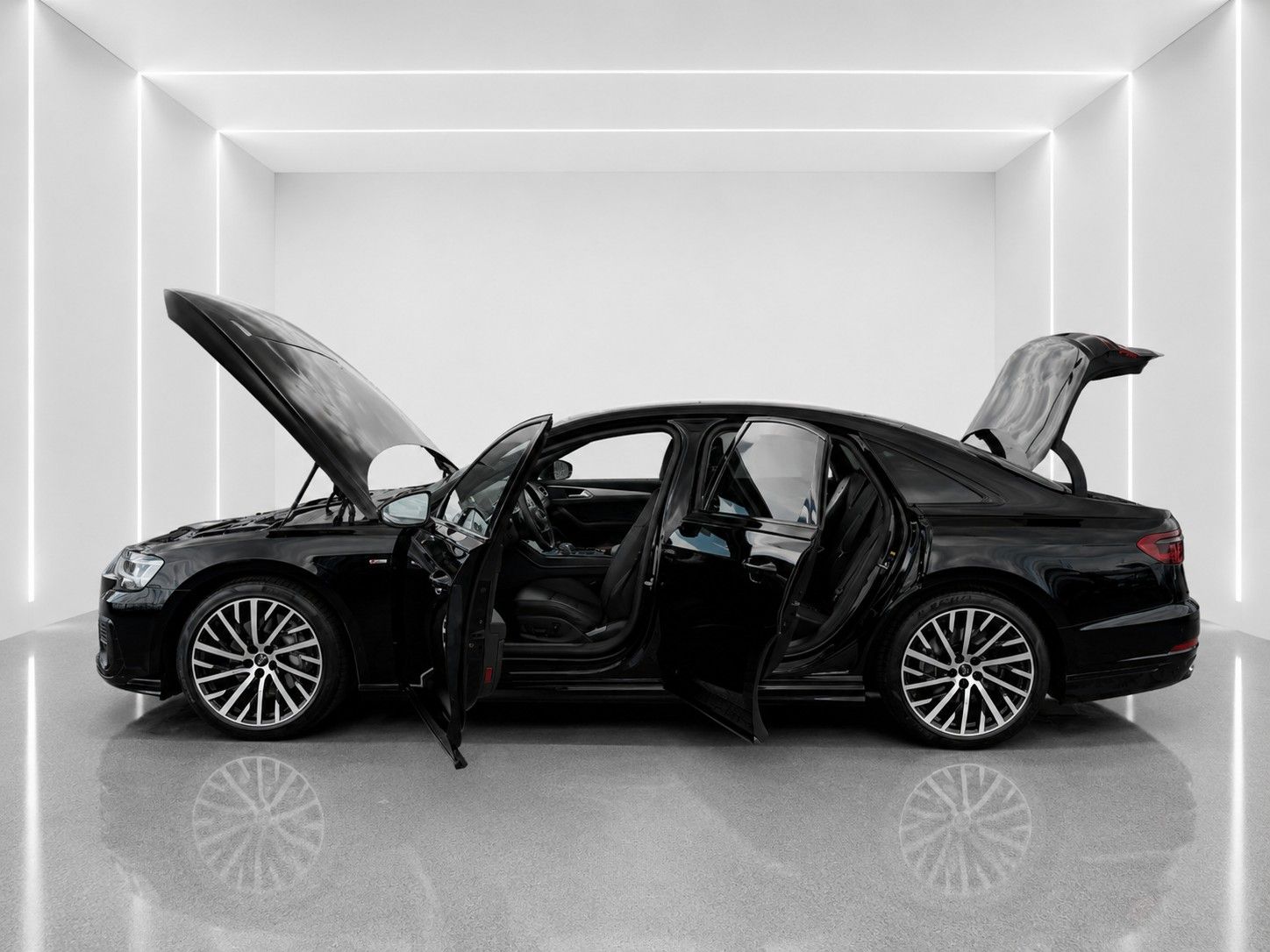 Fahrzeugabbildung Audi A8 50 TDI quattro S-LINE *HD-Matrix*Luft*B&O* - mit KI generiert/bearbeitet