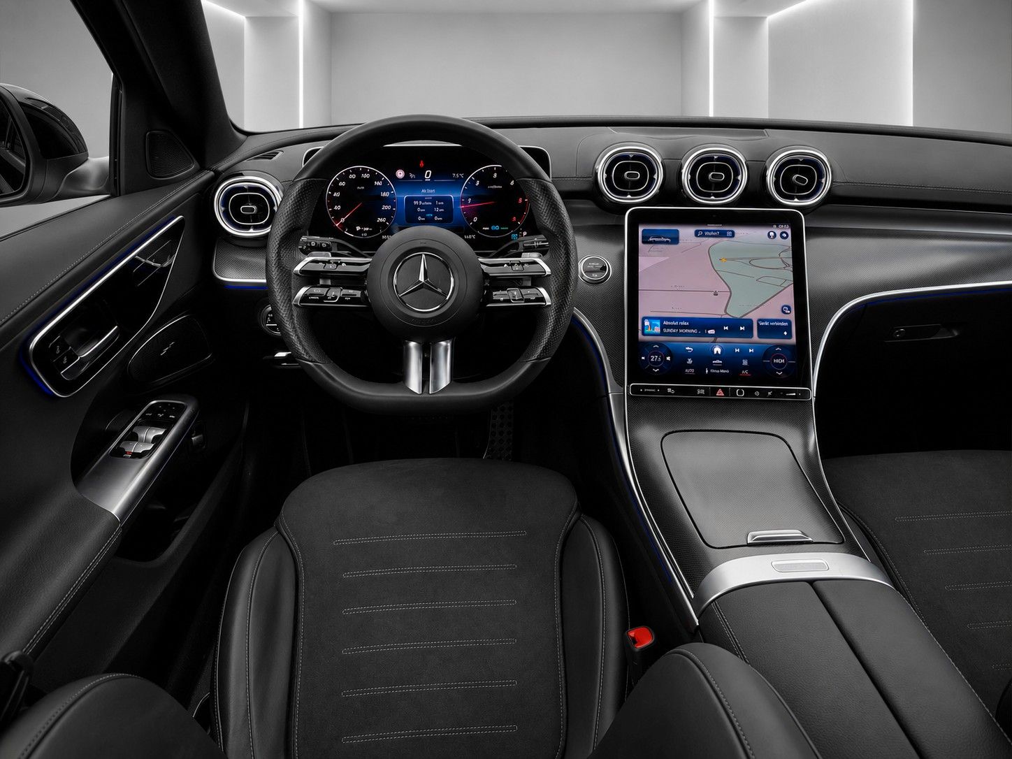 Fahrzeugabbildung Mercedes-Benz C 220 T d*9G Auto.* AMG Line* 59000 Km*MBUX*LED* - mit KI generiert/bearbeitet