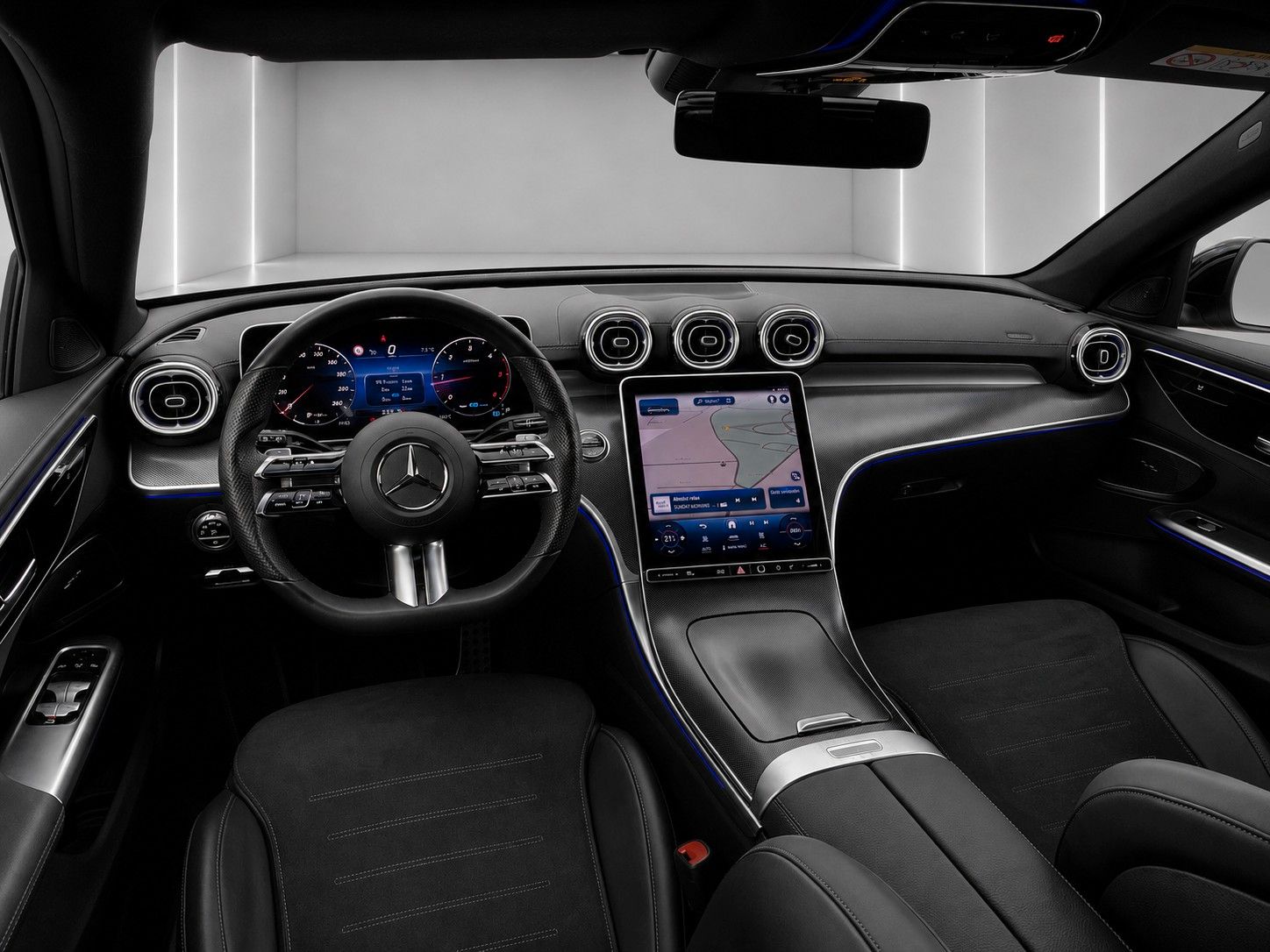 Fahrzeugabbildung Mercedes-Benz C 220 T d*9G Auto.* AMG Line* 59000 Km*MBUX*LED* - mit KI generiert/bearbeitet
