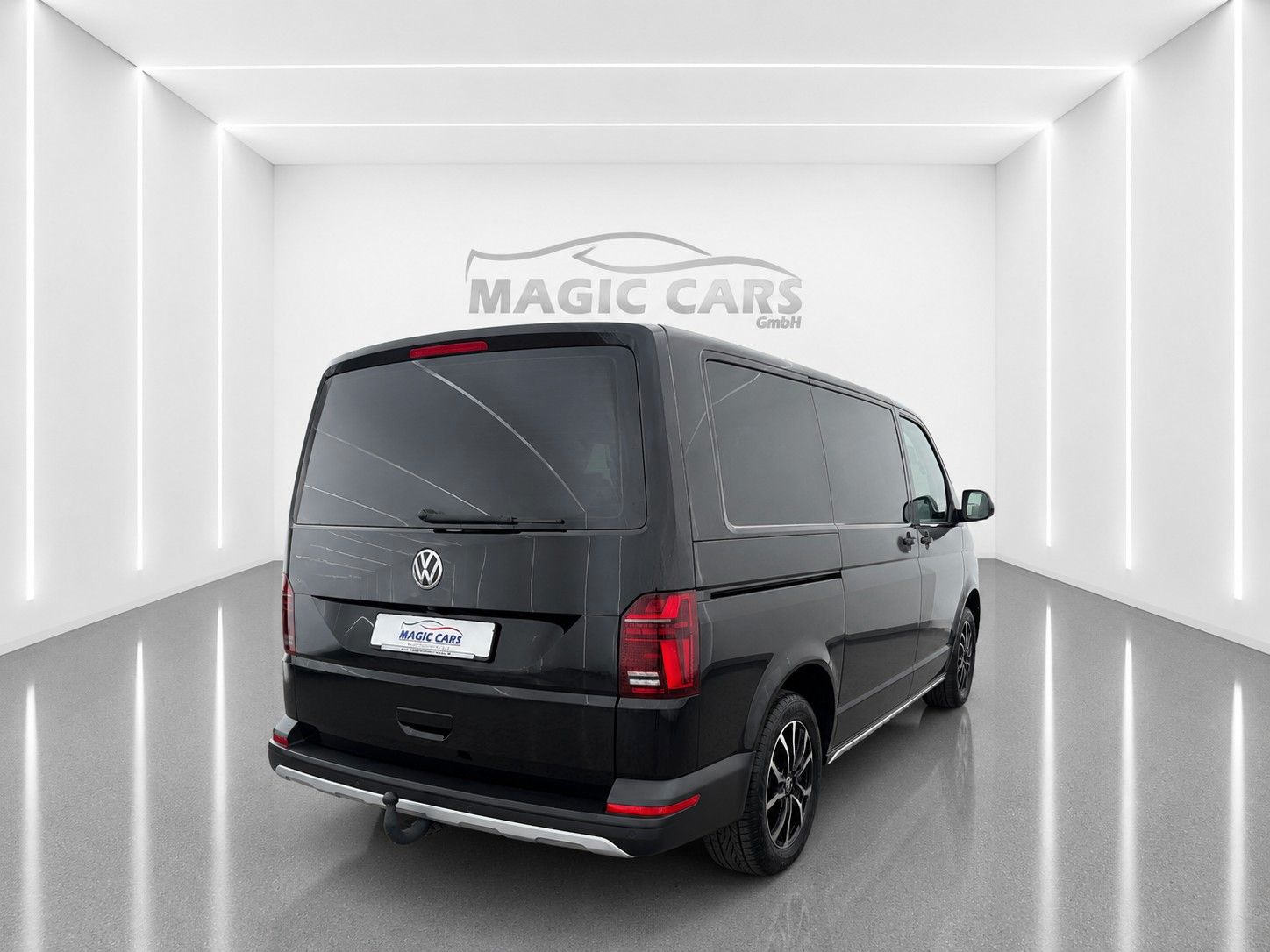 Fahrzeugabbildung Volkswagen T6 Bulli DSG*LED*5 Sitzer*AHK*Kamera*SHZ*1.Hand* - mit KI generiert/bearbeitet