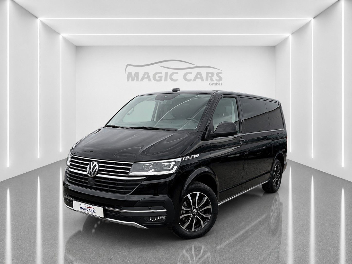 Fahrzeugabbildung Volkswagen T6 Bulli DSG*LED*5 Sitzer*AHK*Kamera*SHZ*1.Hand* - mit KI generiert/bearbeitet