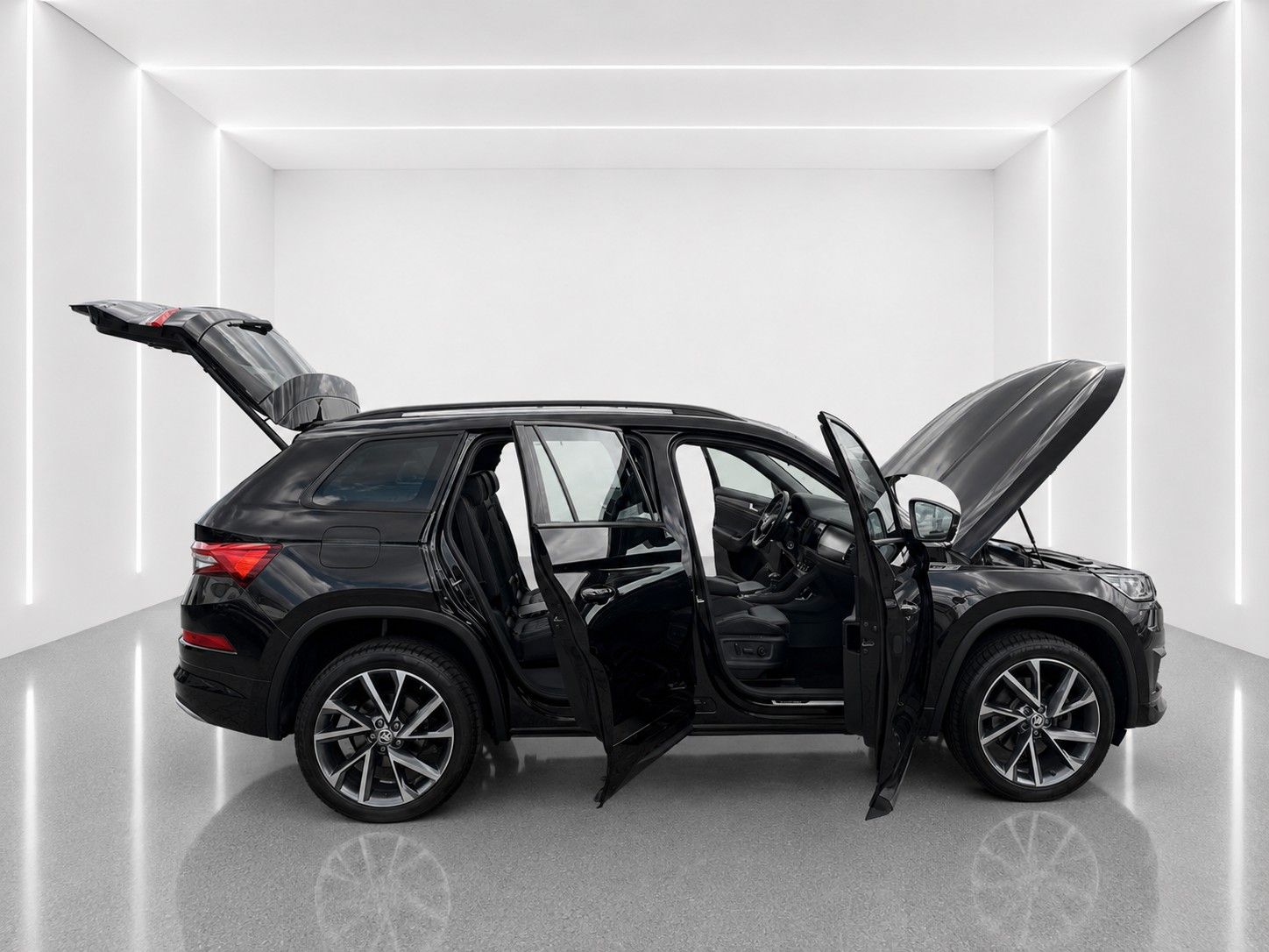 Fahrzeugabbildung SKODA Kodiaq 2.0 TSI 4x4 DSG Sportline*7-Sitze*Matrix* - mit KI generiert/bearbeitet
